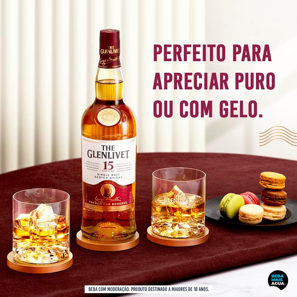 The Glenlivet Whisky Single Malt 15 anos Escocês 750ml