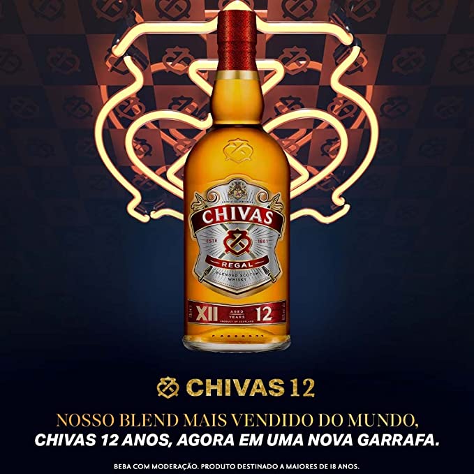 Whisky Chivas Regal 12 Anos, 1L